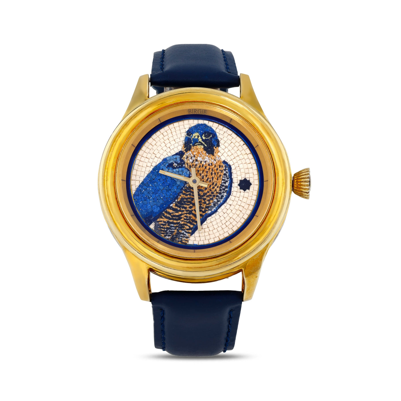 Vogel Mosaik Uhr
