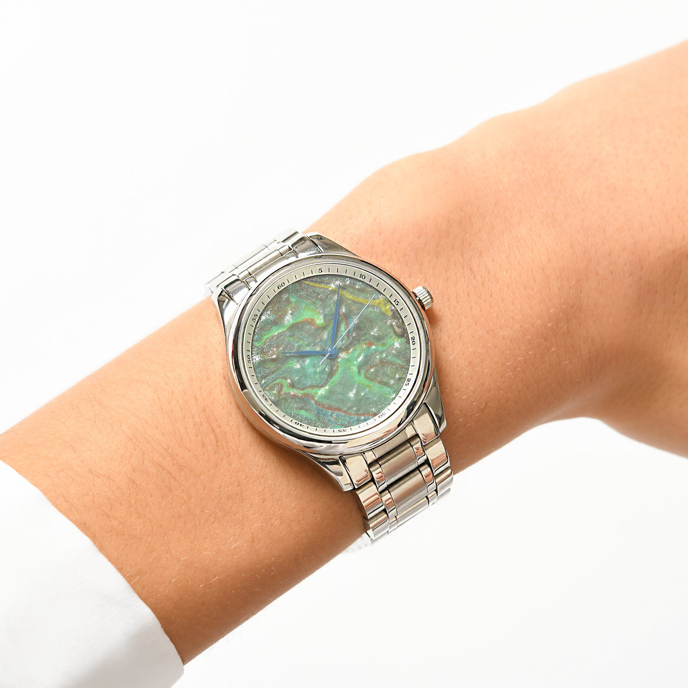 Green abstract watch for women