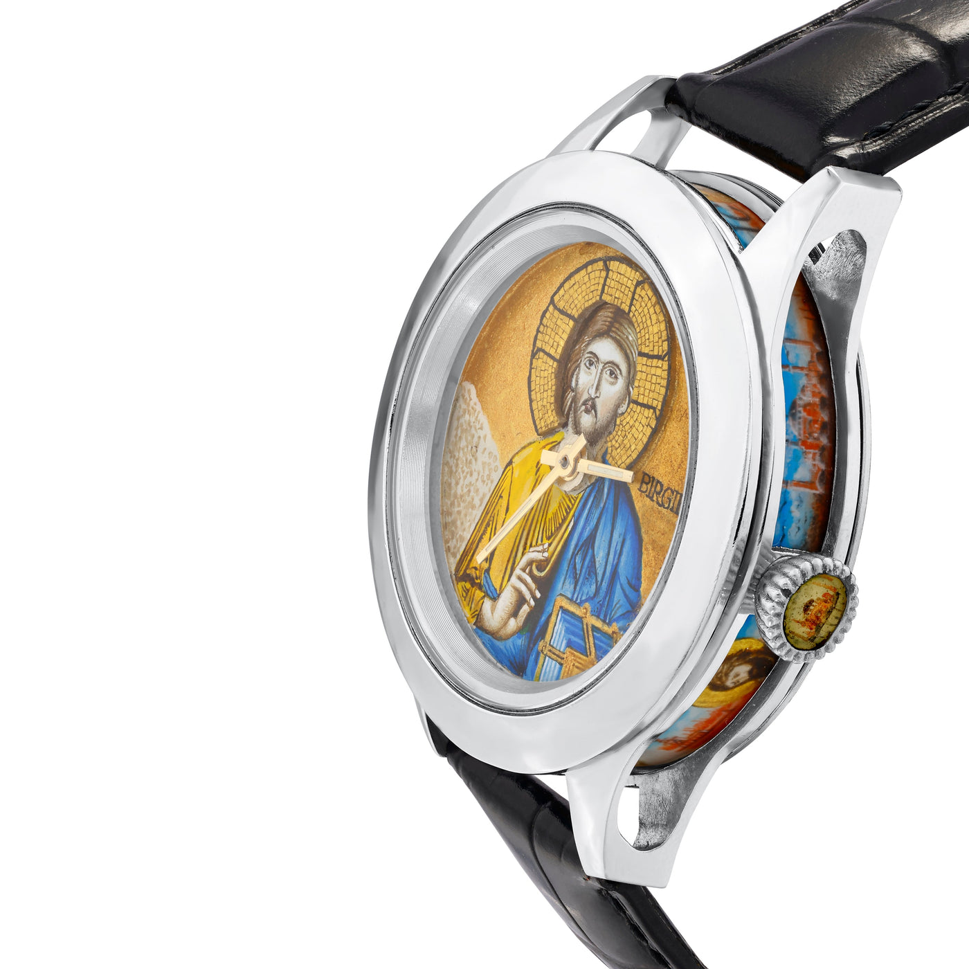 Mikro-Mosaike Jesus Uhr