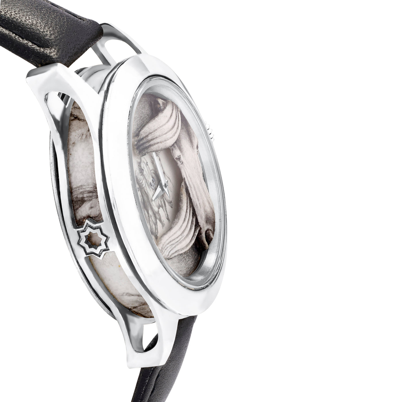 Black and White Horse Clock