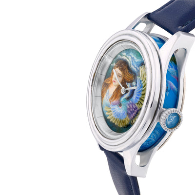 Watch with women and eagle motif