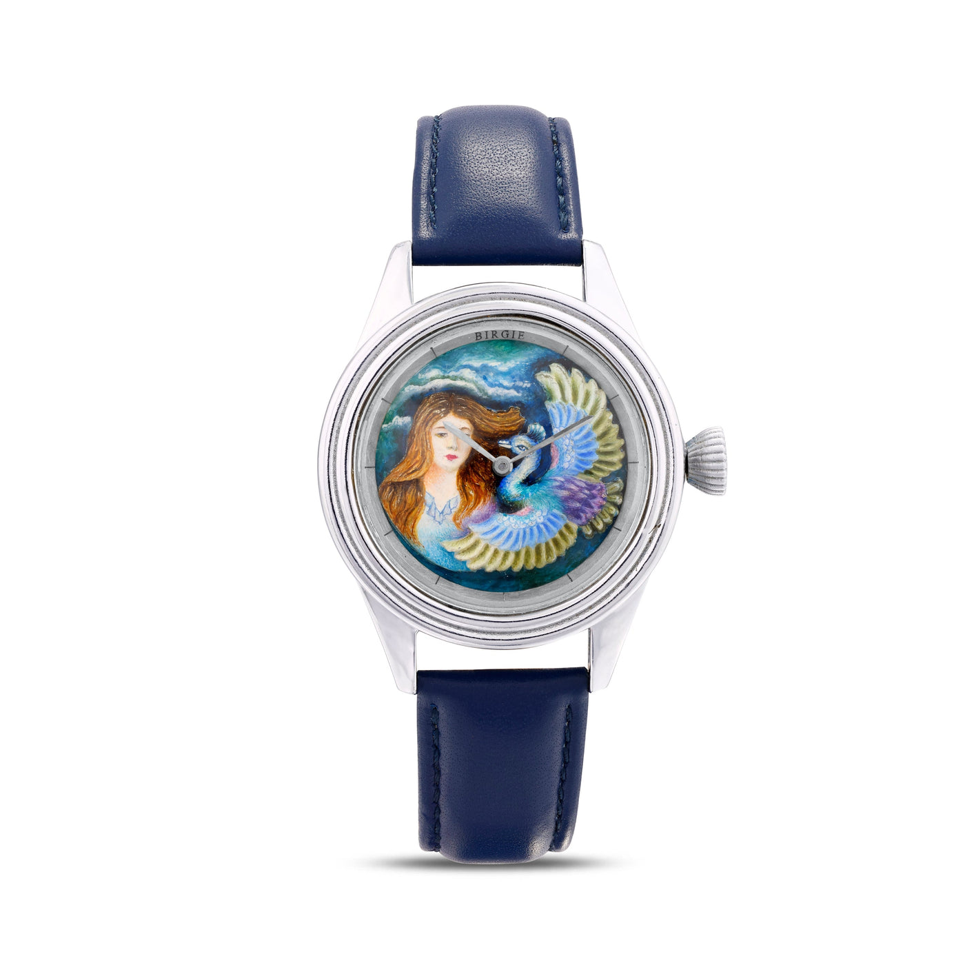 Watch with women and eagle motif