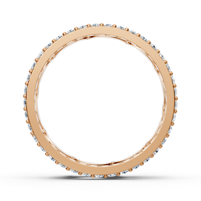 14 Karat Rosegold Diamant Ewigkeitsring - Funkelnder Memoire Ring für Damen
