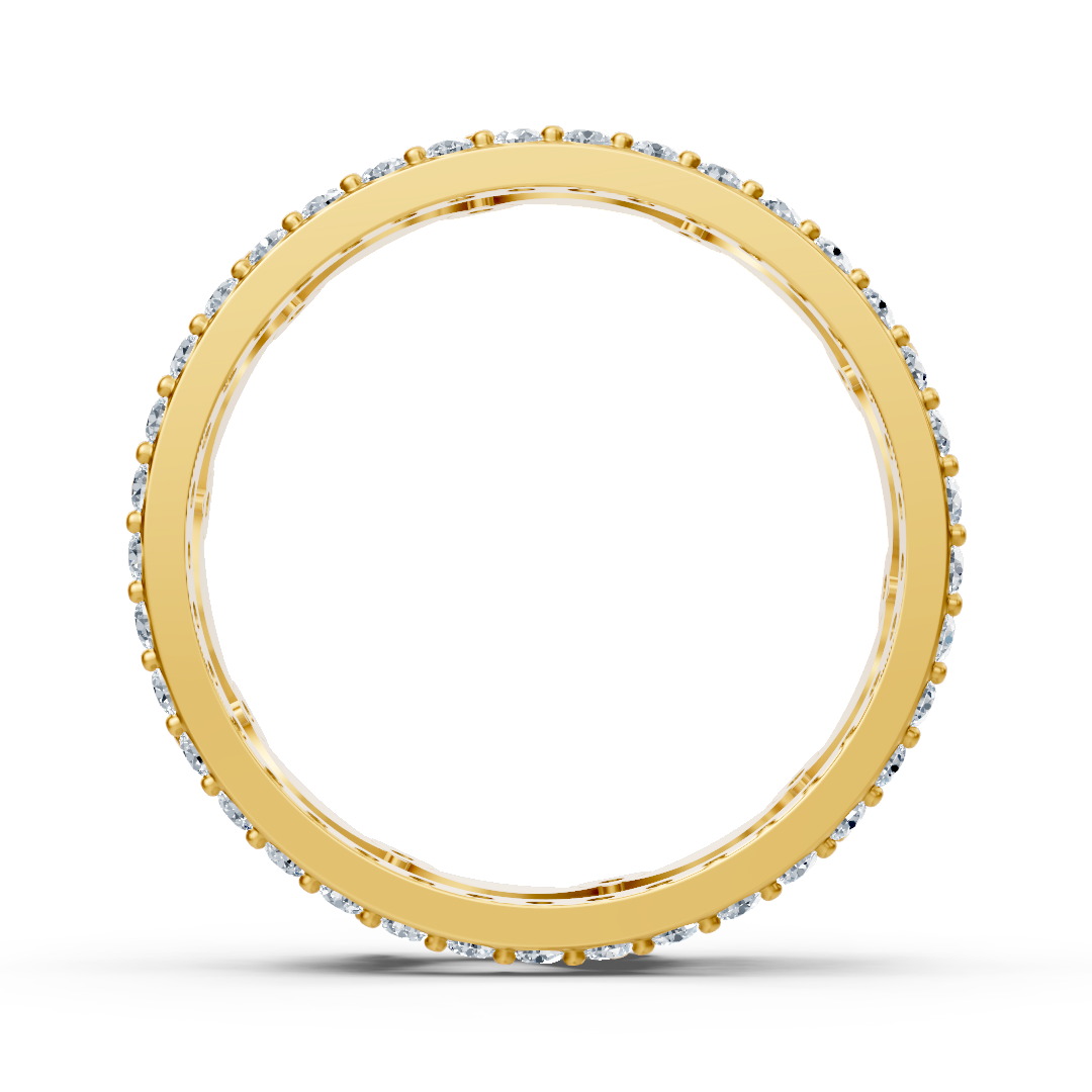 14 Karat Gelbgold Diamant Ewigkeitsring - Funkelnder Memoire Ring für Damen