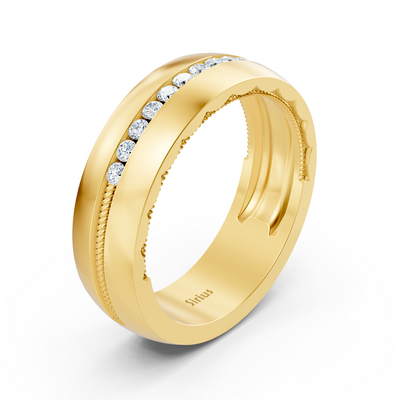 Birgie Diamant Vollschliff-Eheband in Gelbgold