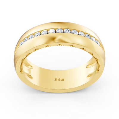 Birgie Diamant Vollschliff-Eheband in Gelbgold
