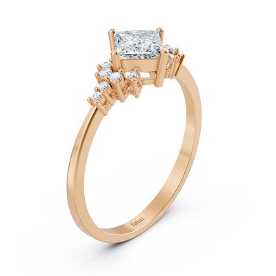 Birgie Diamant- und Saphirring in Roségold
