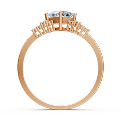 Birgie Diamant- und Saphirring in Roségold