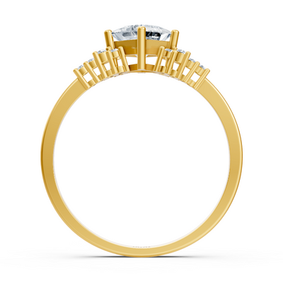 Birgie Diamant- und Saphirring in Gelbgold