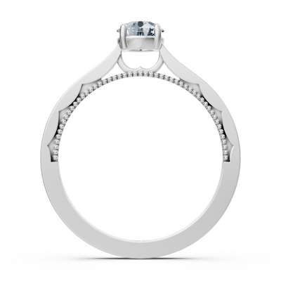 Birgie Sirius Weissgold Solitär Diamantring mit Rundschliff
