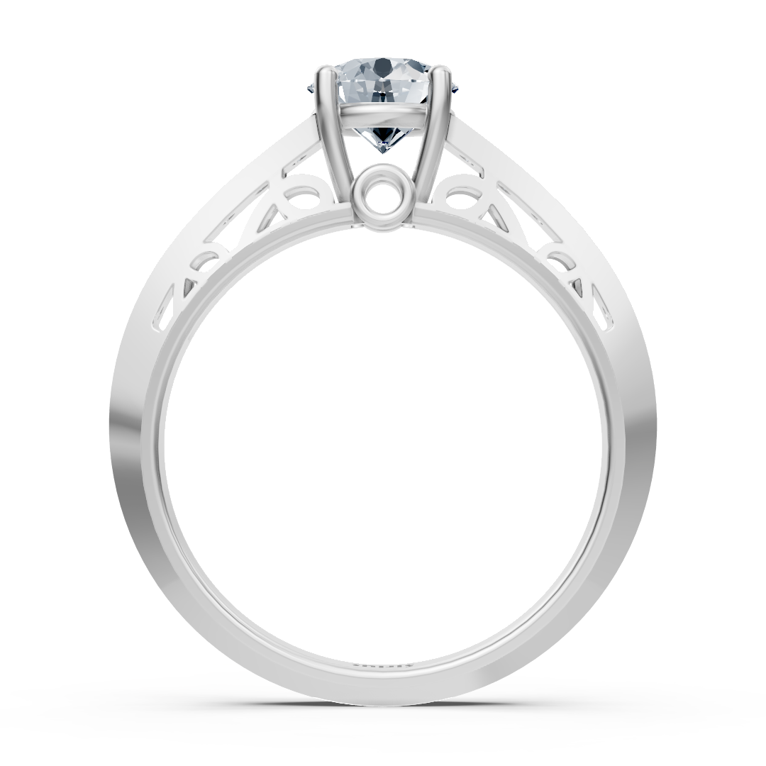 Birgie Weissgold Kanalgefasster Diamantring mit Rundschliff
