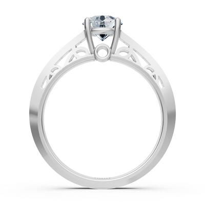 Birgie Weissgold Kanalgefasster Diamantring mit Rundschliff