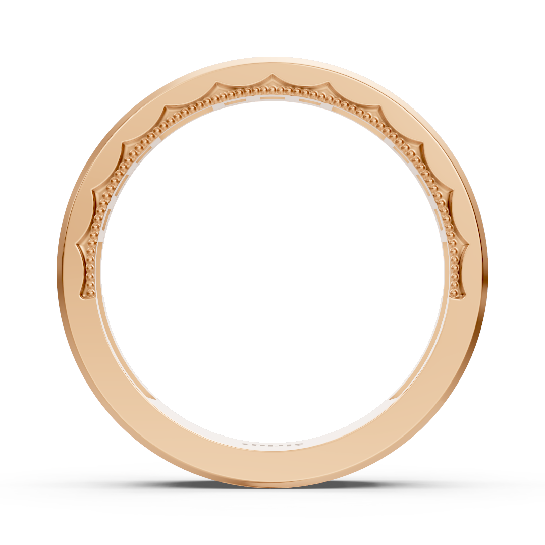 0.27 Karat Prinzessschliff Diamant Bandring in Roségold