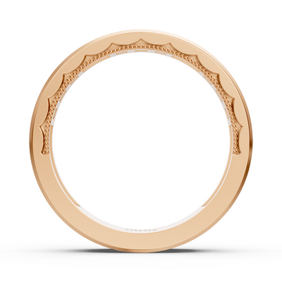 0.27 Karat Prinzessschliff Diamant Bandring in Roségold