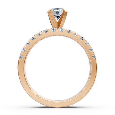Roségold Diamant Vorsteckring mit Beisteckring