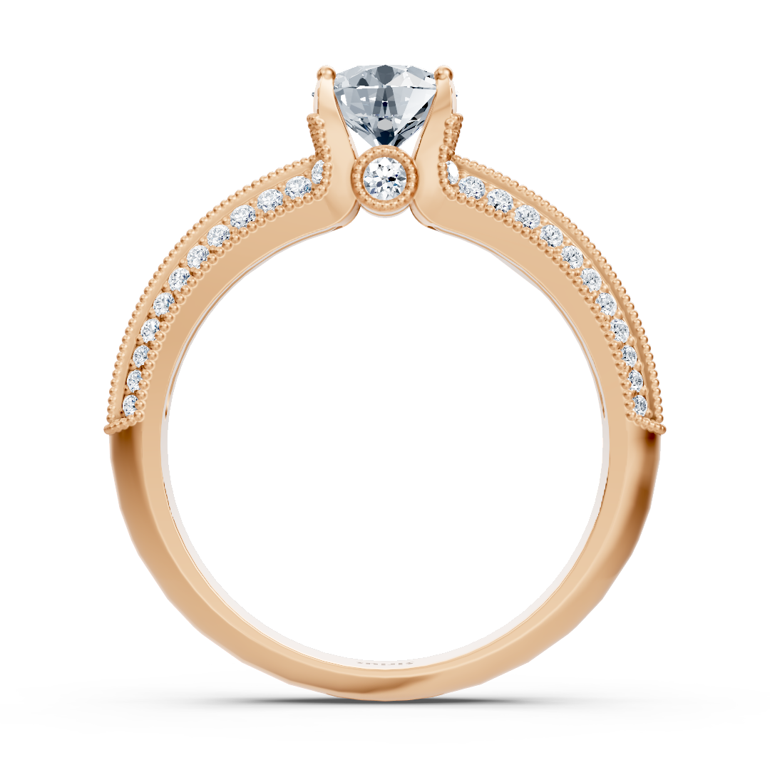 Roségold Diamant Bypass Ring - Funkelnd & Romantisch