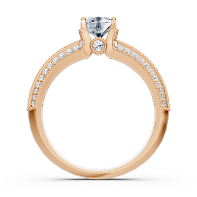 Roségold Diamant Bypass Ring - Funkelnd & Romantisch