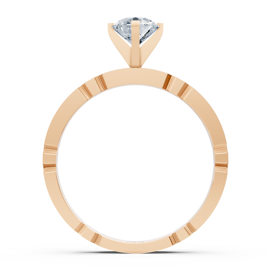Rose gold diamond ring - timeless design