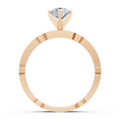 Rose gold diamond ring - timeless design