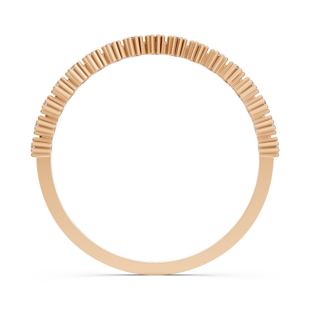 Roségold Diamant Wellenring