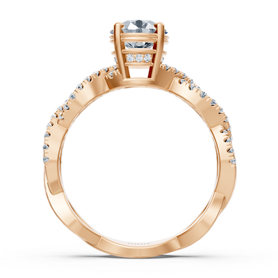 Roségold Diamant Verlobungsring "Rebe Ranke"