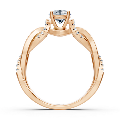 Roségold Diamant Verlobungsring "Verflochtener Pfad"