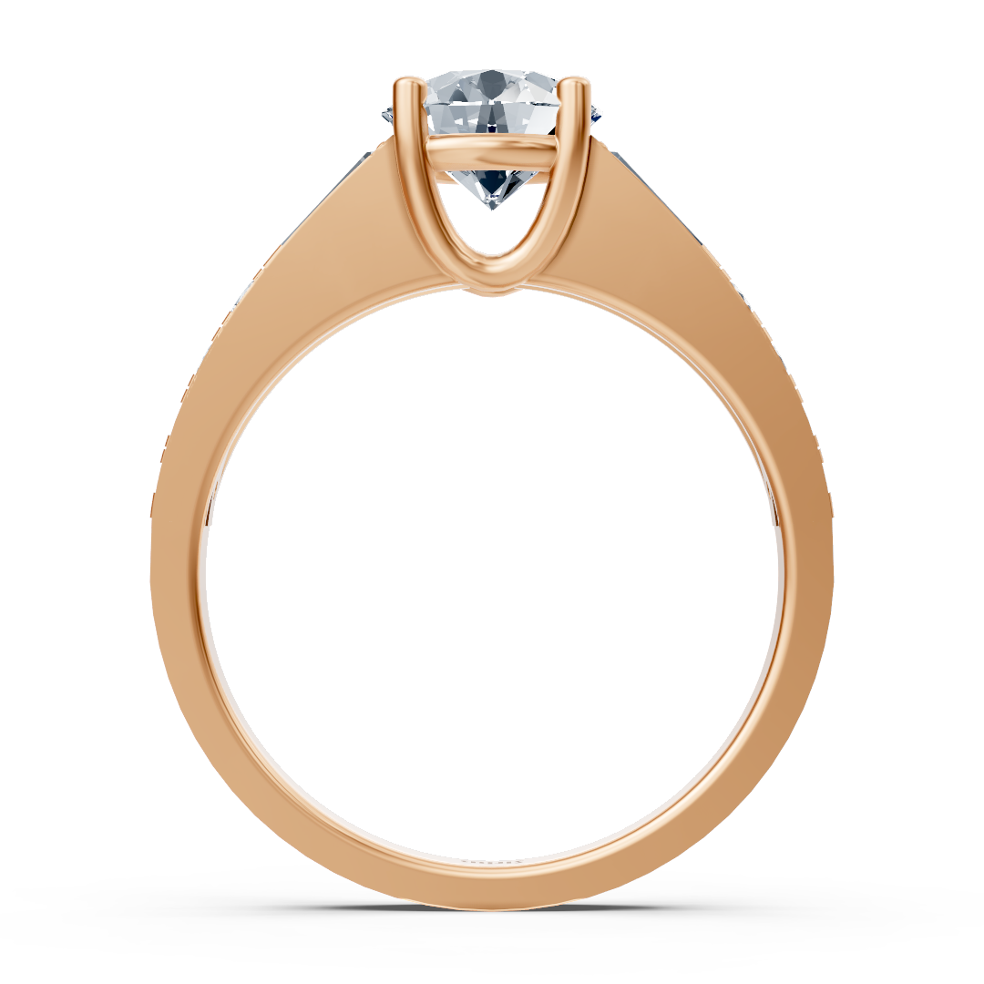 Rosegold Diamant Ring mit Akzent Diamanten - 1.62ct Gesamtgewicht