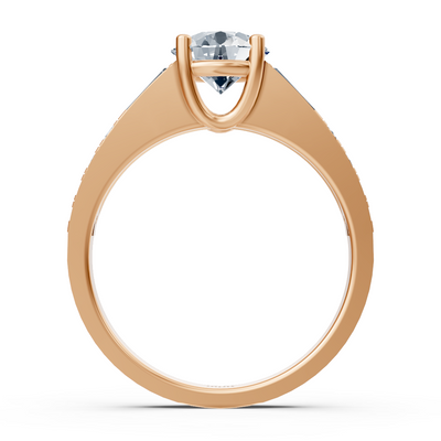 Rosegold Diamant Ring mit Akzent Diamanten - 1.62ct Gesamtgewicht