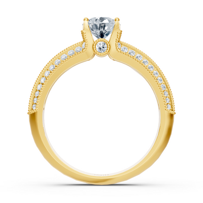 Gelbgold Diamant Bypass Ring - Funkelnd & Romantisch