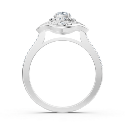 Blooming Brilliance 14k white gold flower diamond ring