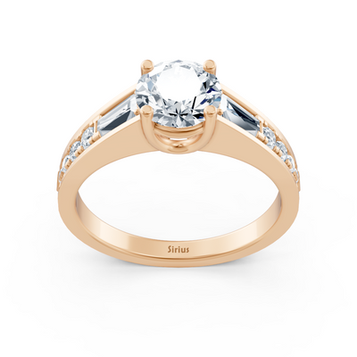 Rosegold Diamant Ring mit Akzent Diamanten - 1.62ct Gesamtgewicht