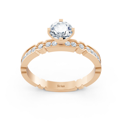 Rose gold diamond ring - timeless design