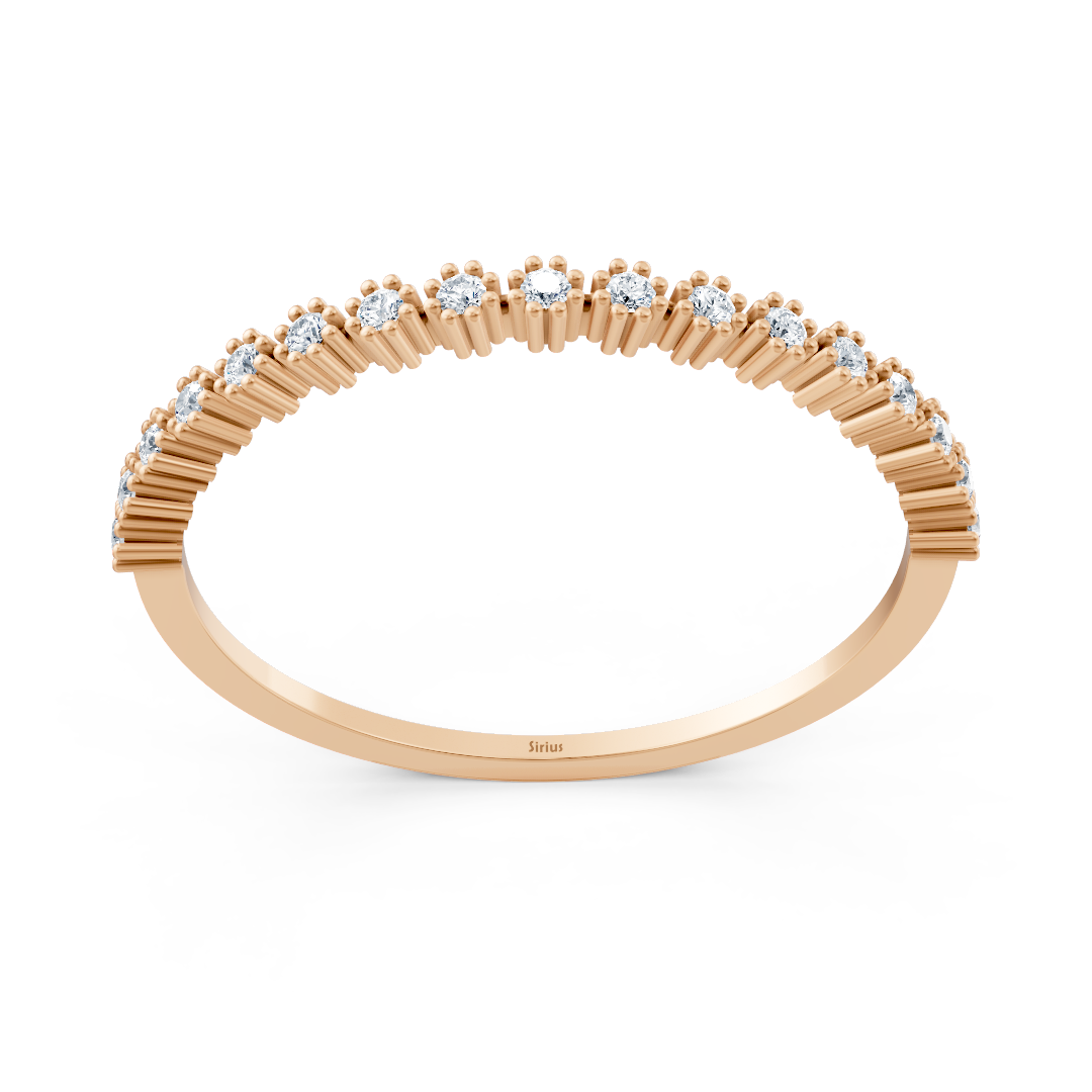 Roségold Diamant Wellenring
