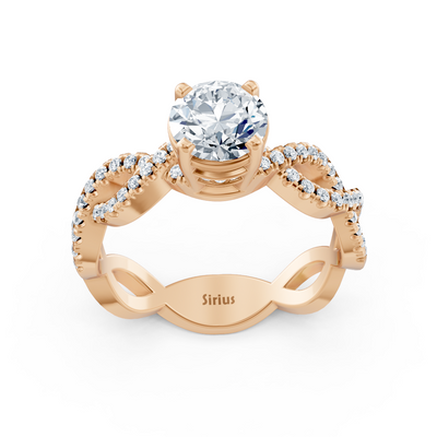 Roségold Diamant Verlobungsring "Rebe Ranke"