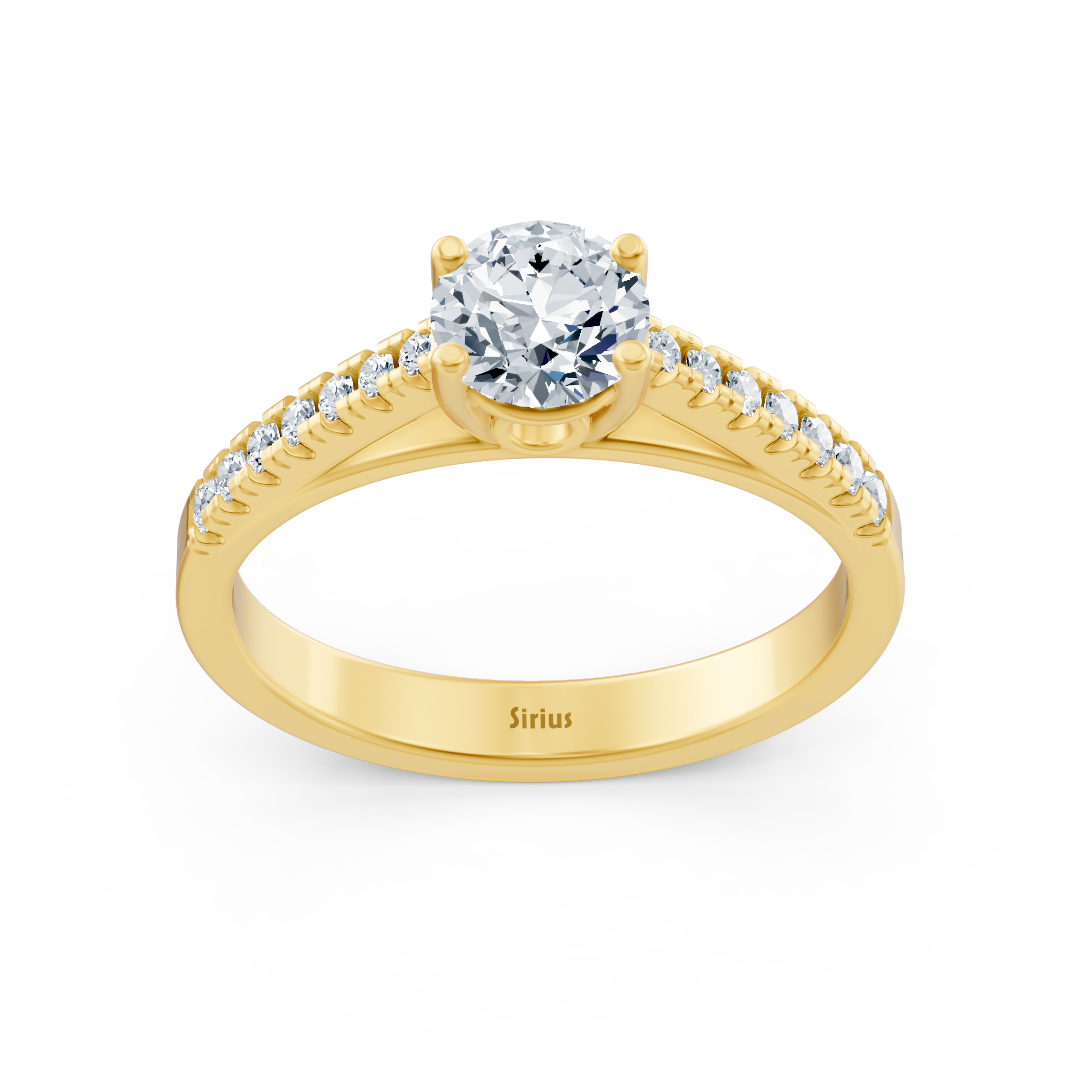Sirius diamond ring in 14K yellow gold