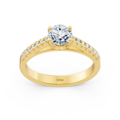 Sirius diamond ring in 14K yellow gold