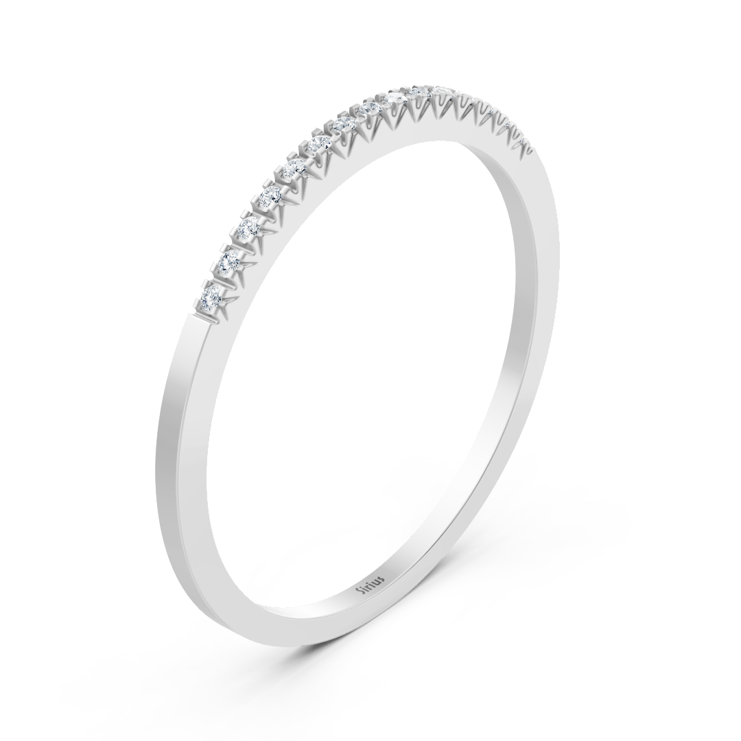 Weißgold Diamant Memoire Ring