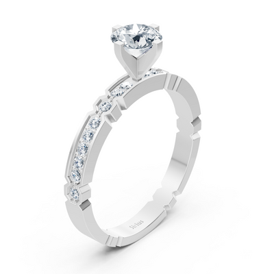 White gold diamond ring - timeless design