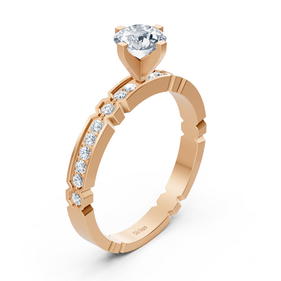 Rose gold diamond ring - timeless design