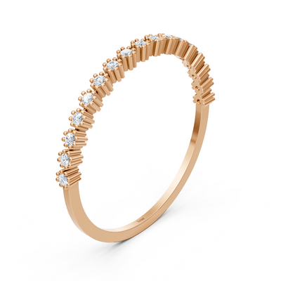Roségold Diamant Wellenring