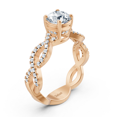 Roségold Diamant Verlobungsring "Rebe Ranke"