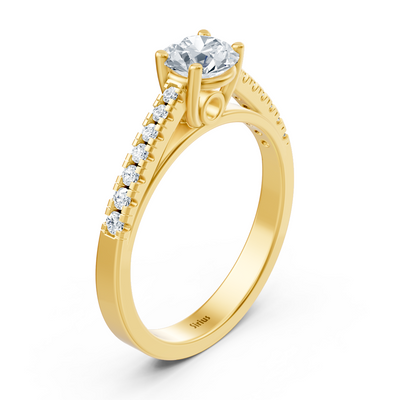 Sirius diamond ring in 14K yellow gold