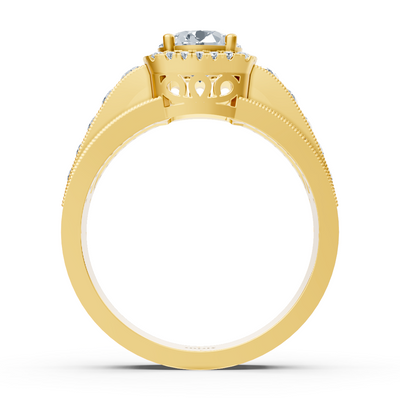 Brilliant Aura 14 Karat Gelbgold Diamantring