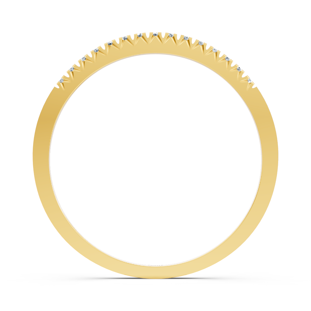 yellow gold diamond memoire ring