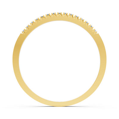 yellow gold diamond memoire ring