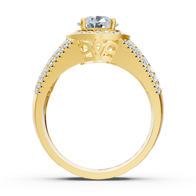 Diamantring Triple Layer 14K Gelbgold