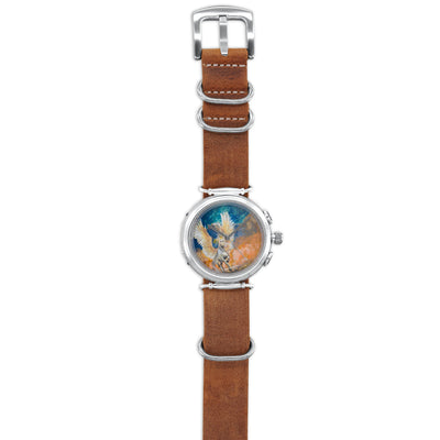 Einzigartige Handgemalte Pegasus Uhr