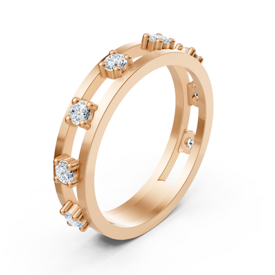 Birgie Diamantring Rosegold 14K mit 8 Brillanten