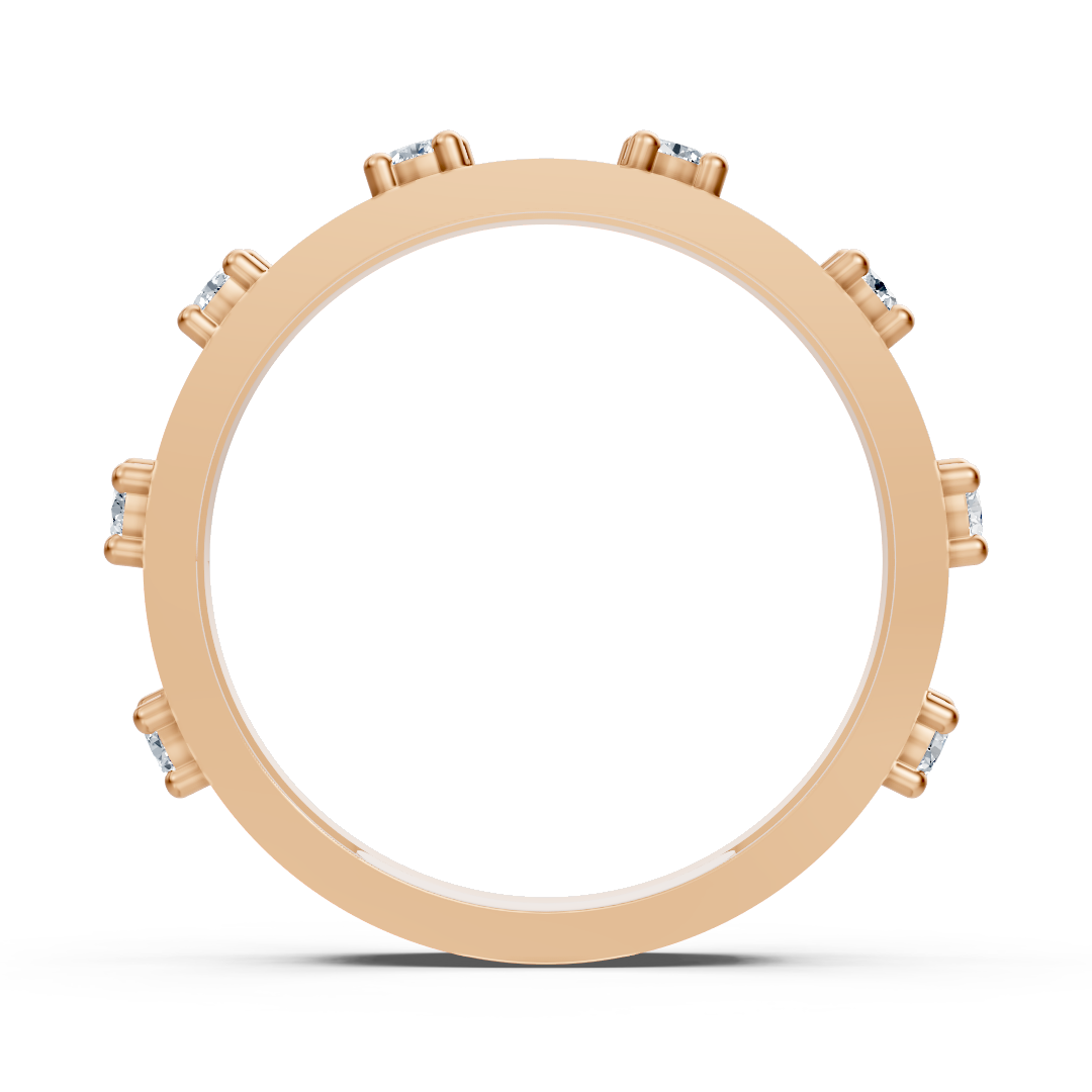Birgie Diamantring Rosegold 14K mit 8 Brillanten