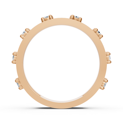 Birgie Diamantring Rosegold 14K mit 8 Brillanten